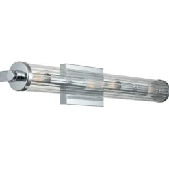 Elstead Lighting Azores Wandleuchte 4-Light Chrom poliert Klarglas 69cm IP44
