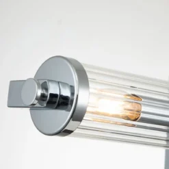 Elstead Lighting Azores Wandleuchte 4-Light Chrom poliert Klarglas 69cm IP44