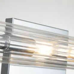 Elstead Lighting Azores Wandleuchte 4-Light Chrom poliert Klarglas 69cm IP44