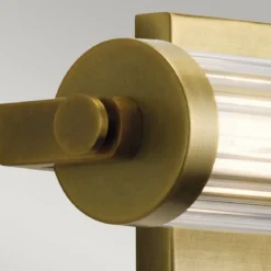 Elstead Lighting Azores Wandleuchte 2-Light Messing Klarglas 41cm IP44