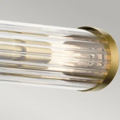 Elstead Lighting Azores Wandleuchte 4-Light Messing Klarglas 69cm IP44