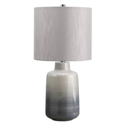 Elstead Lighting Bacari 1 Light Small Tischleuchte blau grau Keramik