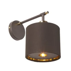 Elstead Lighting Balance 1-Light Wandleuchte 1-flammig Braun Messing E27