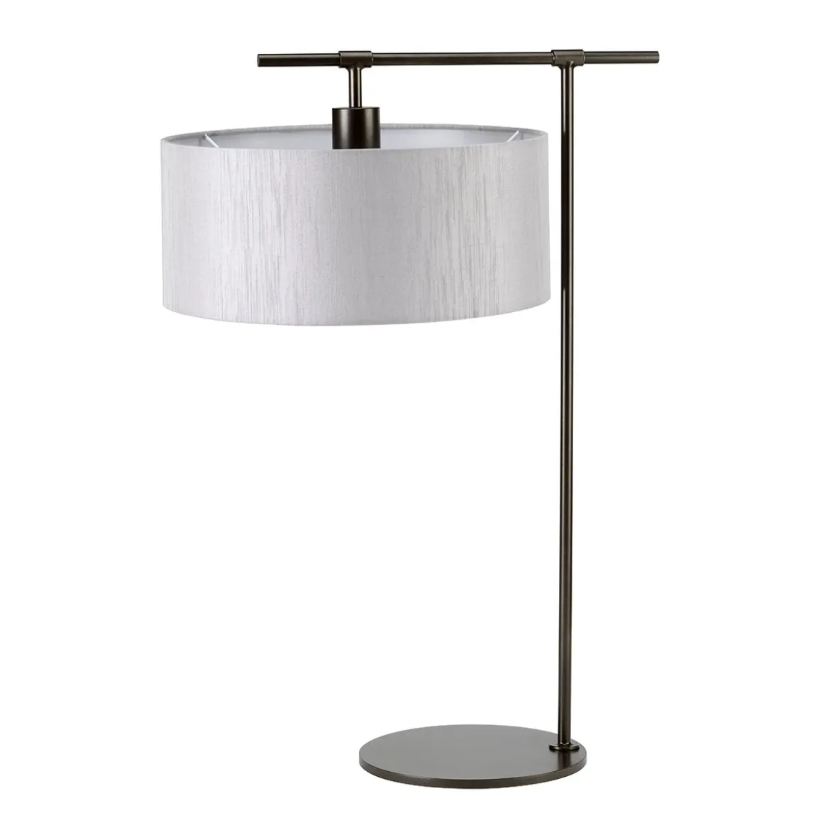 Elstead Lighting Balance 1-Light Tischleuchte 1-flammig Dunkelbraun Grau 65cm E27