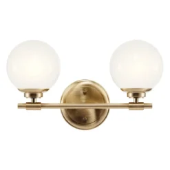 Elstead Lighting Benno Wandleuchte 2-flammig Champagnerbronze