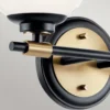 Elstead Lighting Benno Wandleuchte 2-flammig Schwarz Champagnerbronze