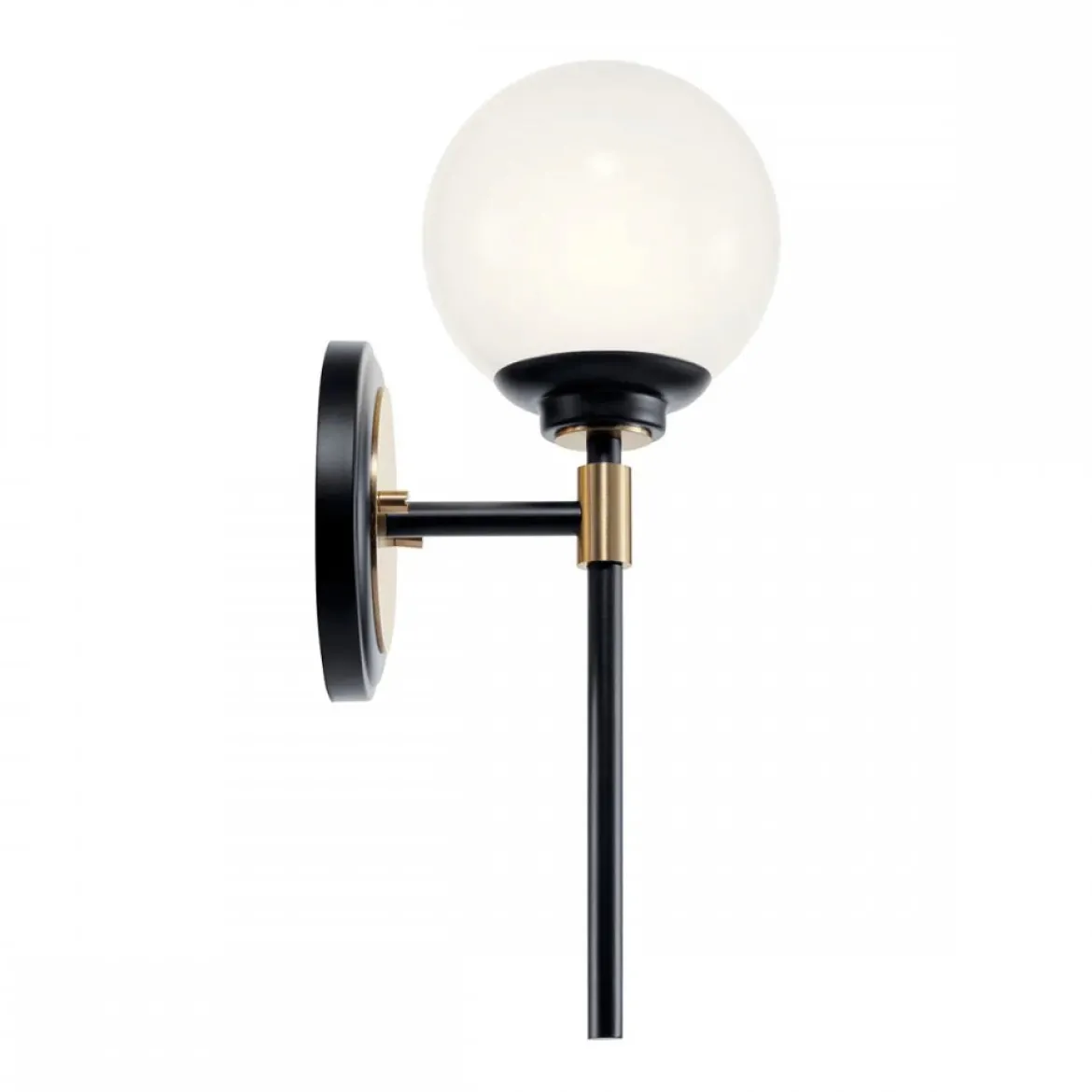 Elstead Lighting Benno Wandleuchte 1-flammig Schwarz Champagnerbronze