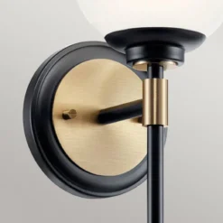 Elstead Lighting Benno Wandleuchte 1-flammig Schwarz Champagnerbronze