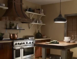 Elstead Lighting Beso 1-Light Medium Pendelleuchte Bronze dunkel 27cm E27