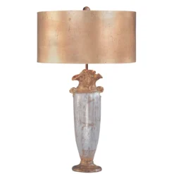 Elstead Lighting Bienville 1-Light Tischleuchte 1-flammig Silber Gold 72cm E27