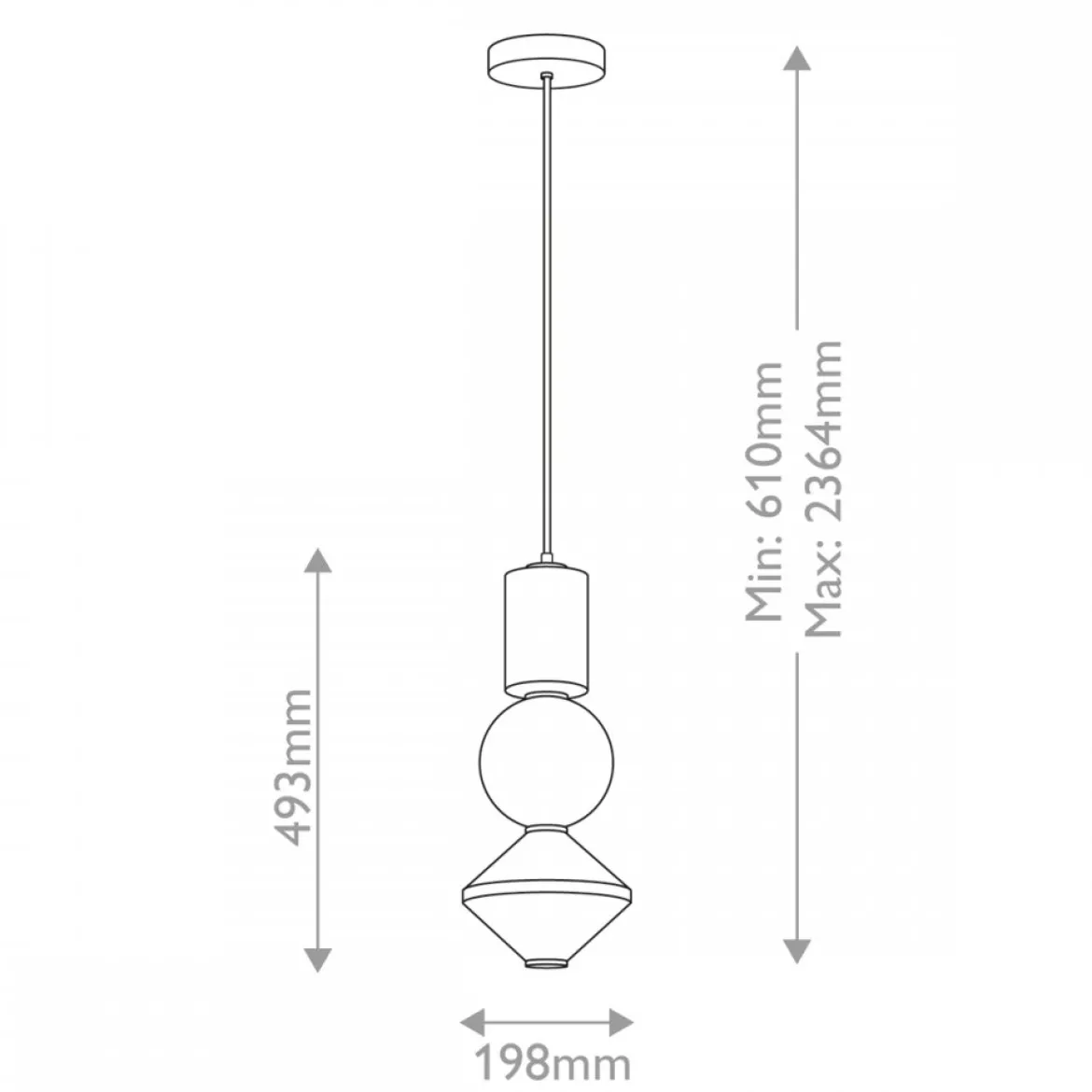 Elstead Lighting Bijou LED Pendelleuchte Mattschwarz 3000K