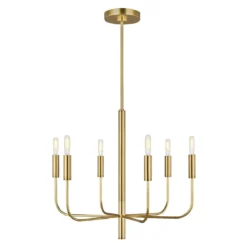 Elstead Lighting Brianna 6-Light Kronleuchter 6-flammig Messing E14