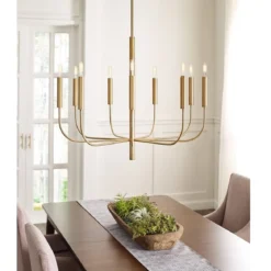 Elstead Lighting Brianna 9-Light Kronleuchter 9-flammig Messing E14