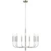 Elstead Lighting Brianna 9-Light Kronleuchter 9-flammig Nickel poliert E14