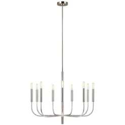 Elstead Lighting Brianna 9-Light Kronleuchter 9-flammig Nickel poliert E14