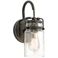 Elstead Lighting Brinley 1-Light Wandleuchte  1-flammig E27 Alt Bronze