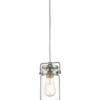 Elstead Lighting Brinley 1-Light Pendelleuchte Mini 1-flammig E27 Nickel gebürstet