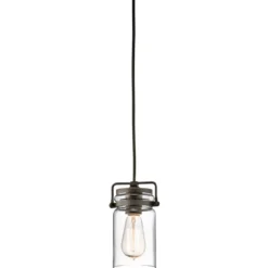 Elstead Lighting Brinley 1-Light Pendelleuchte Mini 1-flammig E27 Alt Bronze