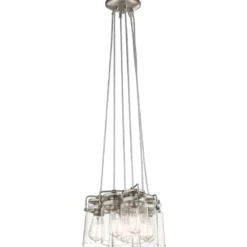 Elstead Lighting Brinley 6-Light Pendelleuchte 6-flammig E27 Nickel gebürstet