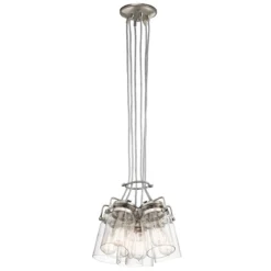 Elstead Lighting Brinley 6-Light Pendelleuchte 6-flammig E27 Nickel gebürstet