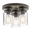 Elstead Lighting Brinley 3-Light Deckenleuchte 3-flammig E27 Alt Bronze