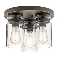 Elstead Lighting Brinley 3-Light Deckenleuchte 3-flammig E27 Alt Bronze