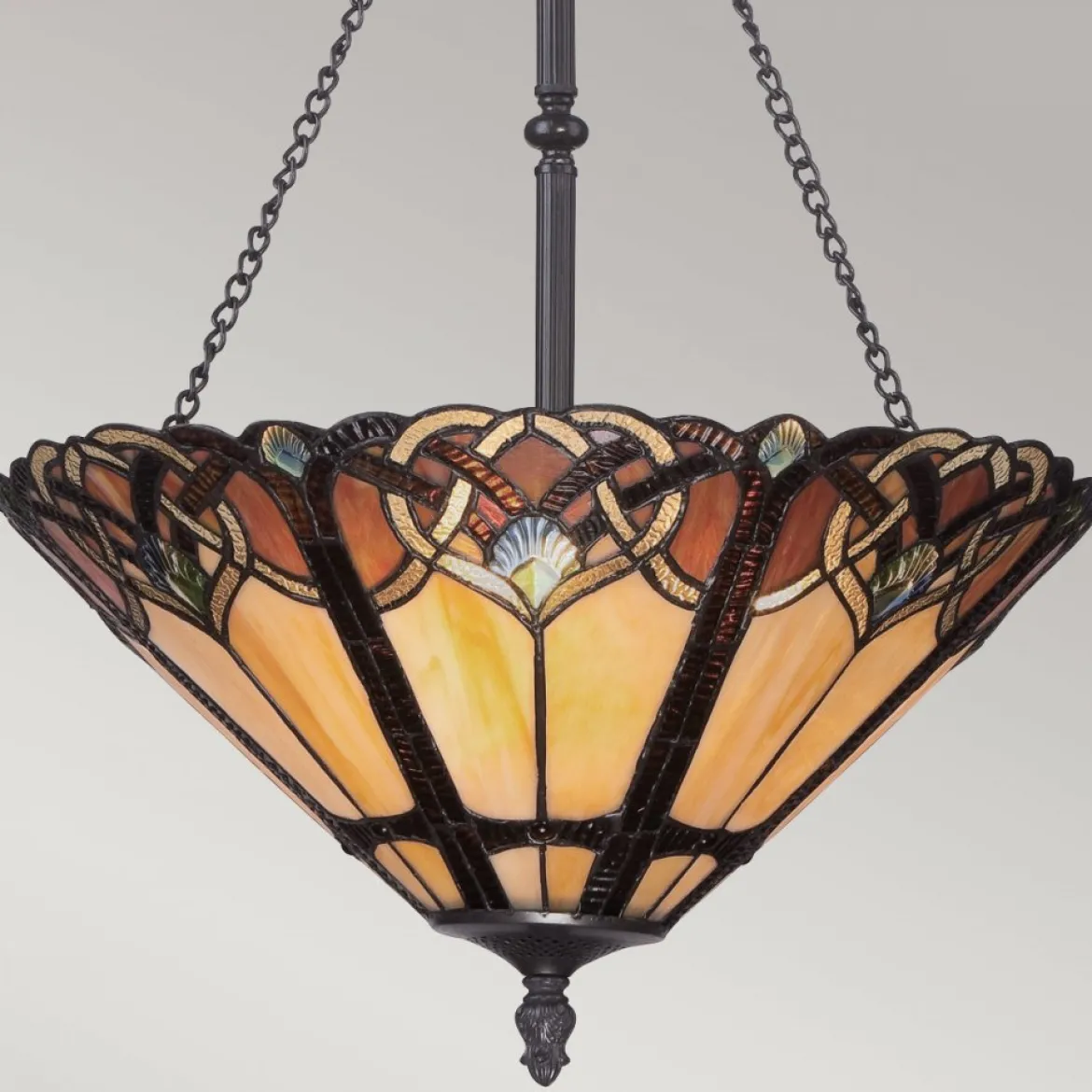 Elstead Lighting Cambridge Pendelleuchte 3-Light Tiffany-Stil Bronze E27
