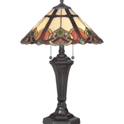 Elstead Lighting Cambridge Tischleuchte 2-Light Tiffany-Stil Bronze E27