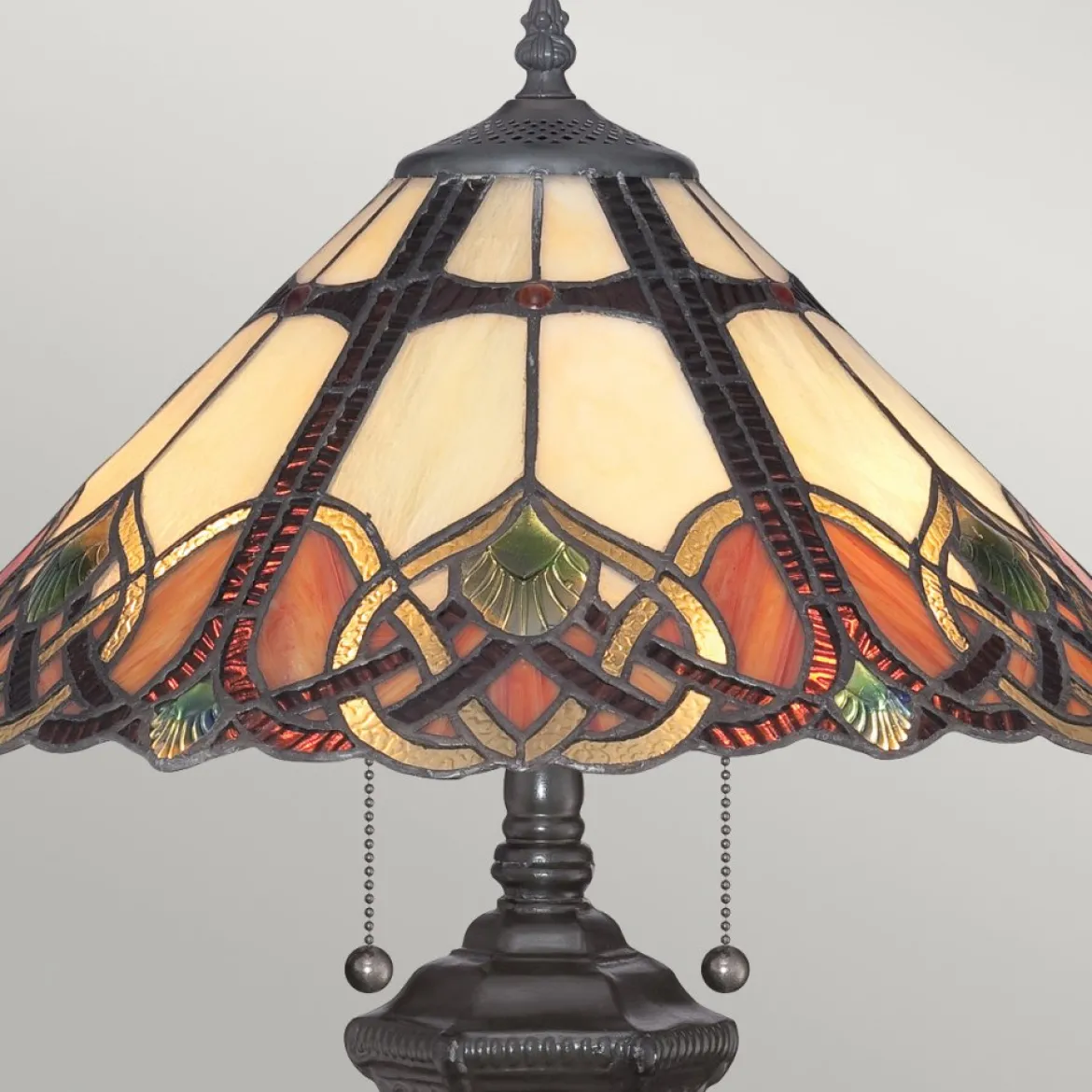 Elstead Lighting Cambridge Tischleuchte 2-Light Tiffany-Stil Bronze E27