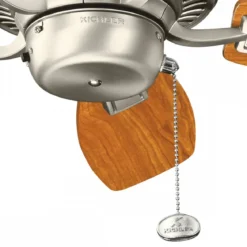 Elstead Lighting Canfield Deckenventilator Nickel Holz