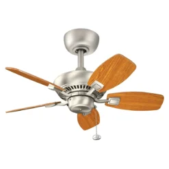 Elstead Lighting Canfield Deckenventilator Nickel Holz