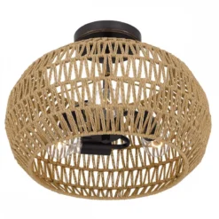 Elstead Lighting Casablanca Deckenleuchte 3-flammig Bronze Natur