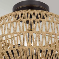 Elstead Lighting Casablanca Deckenleuchte 3-flammig Bronze Natur