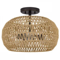 Elstead Lighting Casablanca Deckenleuchte 3-flammig Bronze Natur
