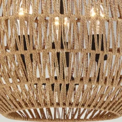Elstead Lighting Casablanca  Pendelleuchte 3-flammig Bronze Natur