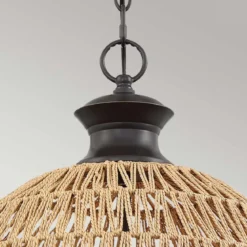 Elstead Lighting Casablanca  Pendelleuchte 3-flammig Bronze Natur