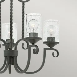 Elstead Lighting Casa Kronleuchter 5-Light Schwarz Klarglas E27