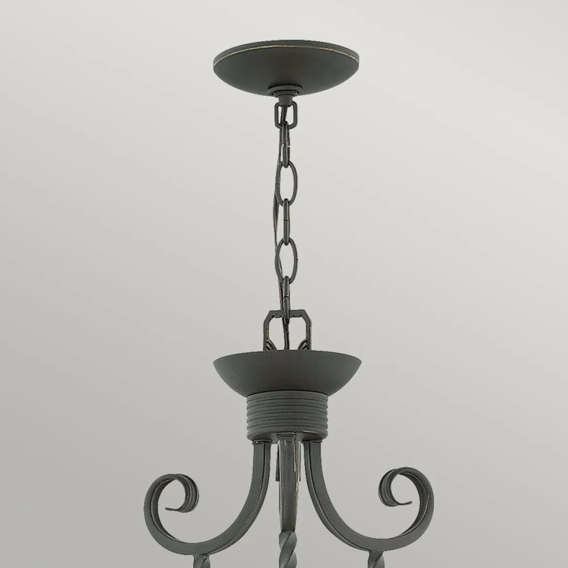 Elstead Lighting Casa Kronleuchter 5-Light Schwarz Klarglas E27