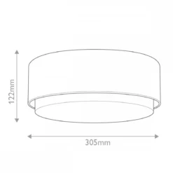 Elstead Lighting Cedric Flush Small Mount Deckenleuchte Schwarz