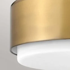 Elstead Lighting Cedric Flush Small Mount Deckenleuchte Lackiertes Messing