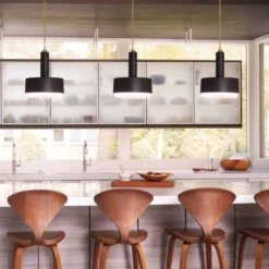 Elstead Lighting Cedric Pendelleuchte mittelgroß Schwarz