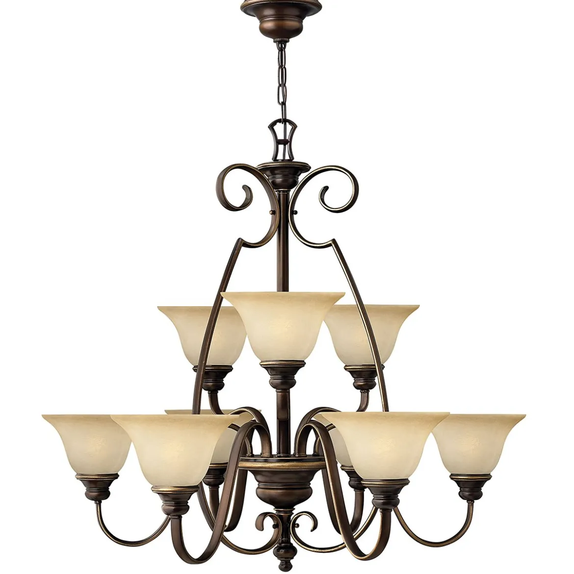 Elstead Lighting Cello Kronleuchter 9-Light Bronze antik E27