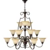 Elstead Lighting Cello Kronleuchter 15-Light E27 Bronze antik
