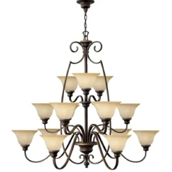 Elstead Lighting Cello Kronleuchter 15-Light E27 Bronze antik