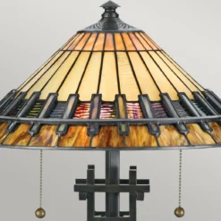 Elstead Lighting Chastain Tischleuchte 2-Light Tiffany-Stil Bronze E27