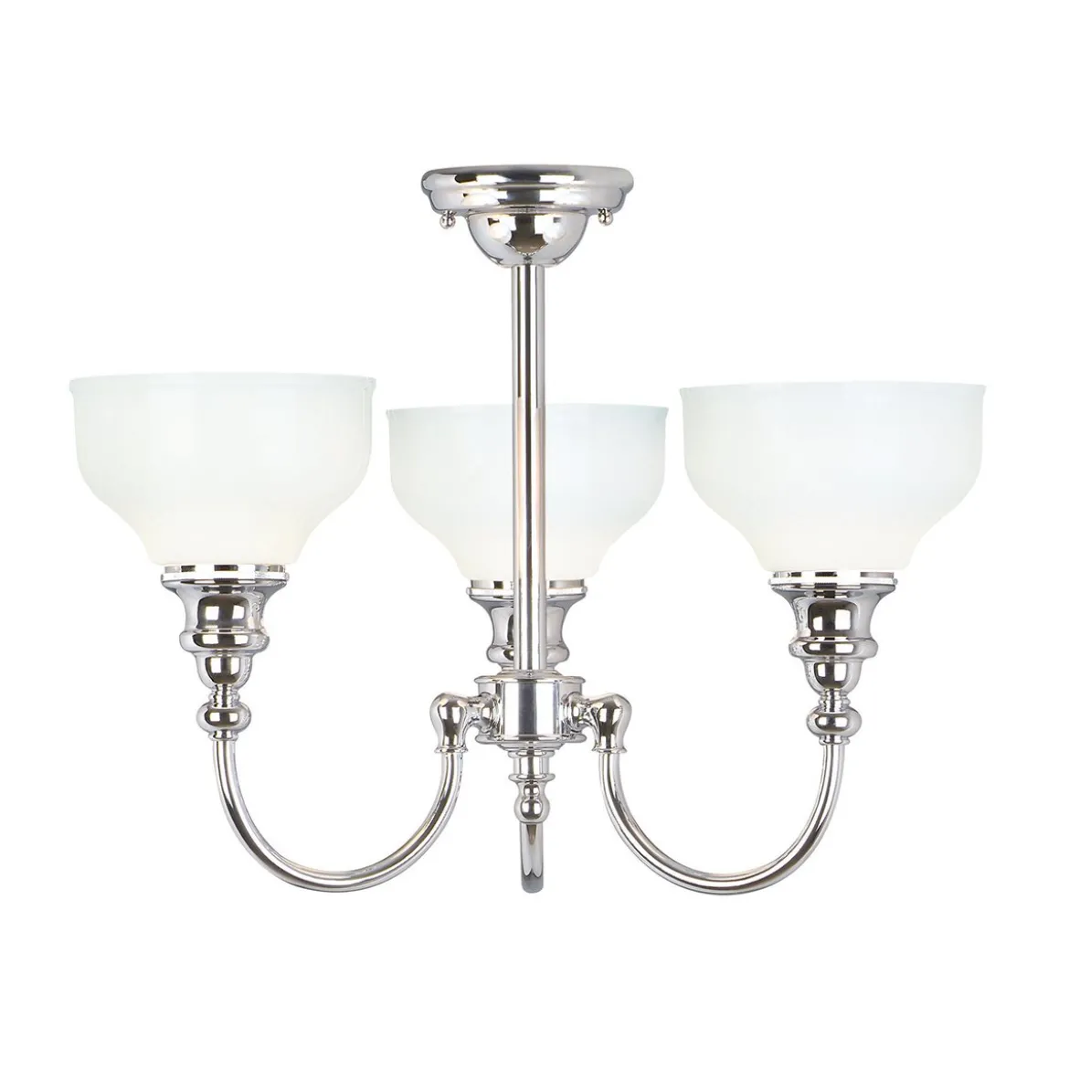 Elstead Lighting Cheadle 3-Light Kronleuchter 3-flammig IP44 Chrom poliert