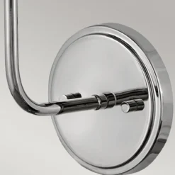 Elstead Lighting Clarke Wandleuchte mit Zugschalter Nickel poliert Metallschirm weiß