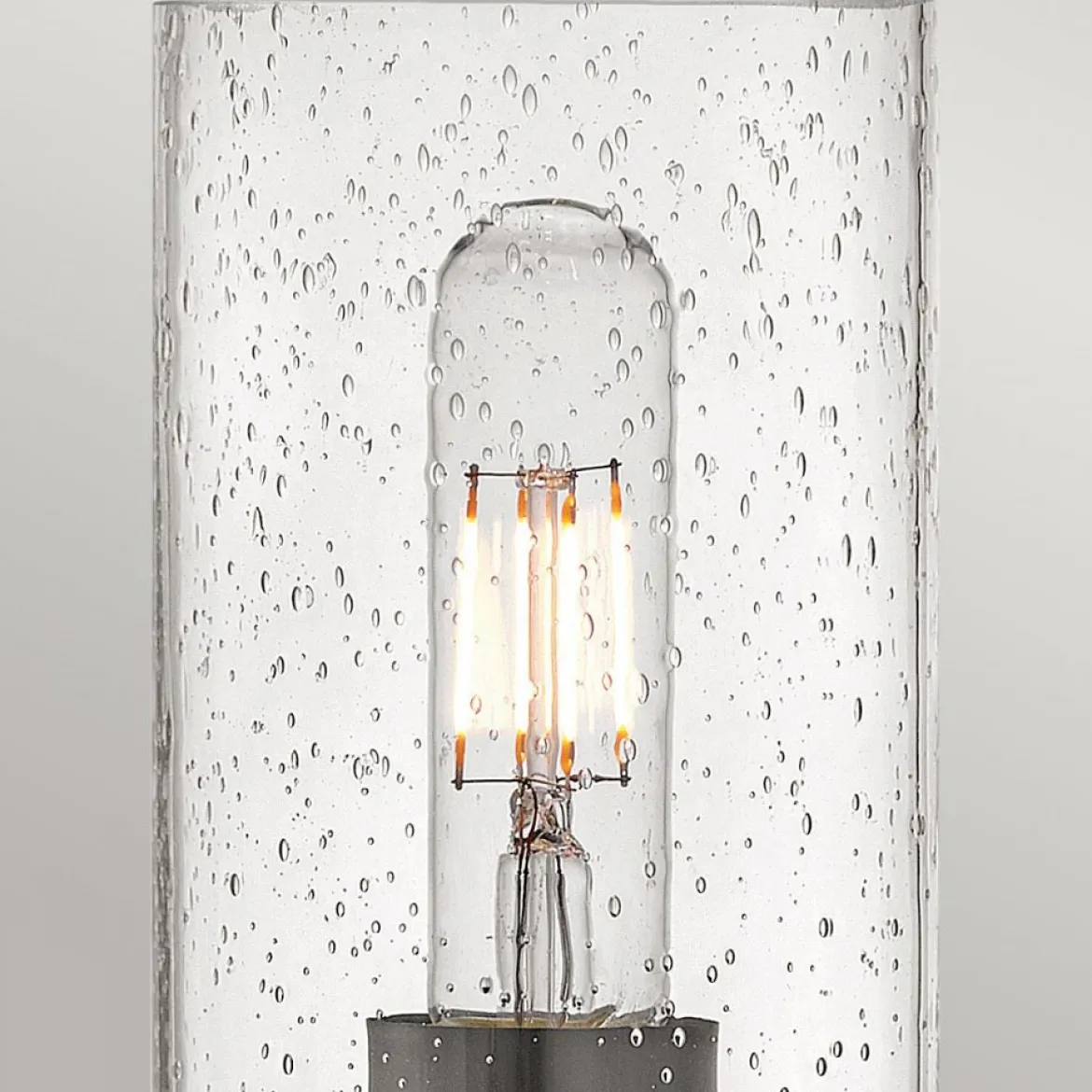 Elstead Lighting Collier 1-Light Wandleuchte Schwarzoxid Saatglas E27