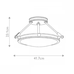 Elstead Lighting Collier 3-Light Deckenleuchte 3-flammig Schwarzoxid E14
