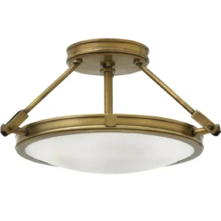 Elstead Lighting Collier 3-Light Large Semi-Flush Deckenleuchte Messing 42cm